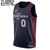 Dres Philadelphia 76ers Tyrese Maxey Nike 2023-24 City Edition Navy Swingman - Dječji